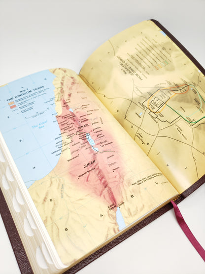 Thomas Nelson KJV Ultraslim™ Edition, Thumb Indexed - Genuine Leather (Burgundy)