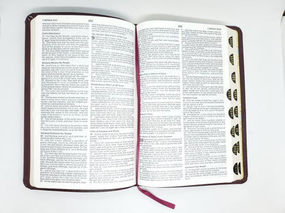 Thomas Nelson KJV Ultraslim™ Edition, Thumb Indexed - Genuine Leather (Burgundy)