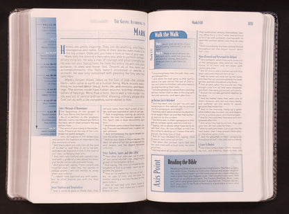 Thomas Nelson KJV, Axis: A Study Bible for Teens, Blue/Gray Leathersoft