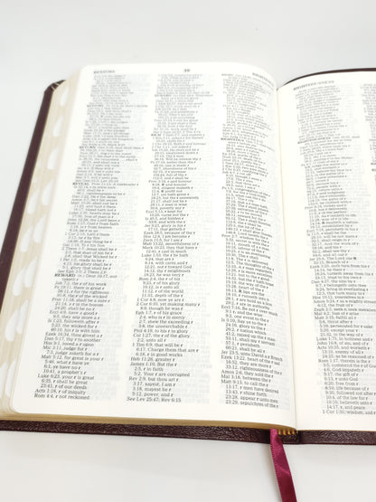 Thomas Nelson KJV Ultraslim™ Edition, Thumb Indexed - Genuine Leather (Burgundy)