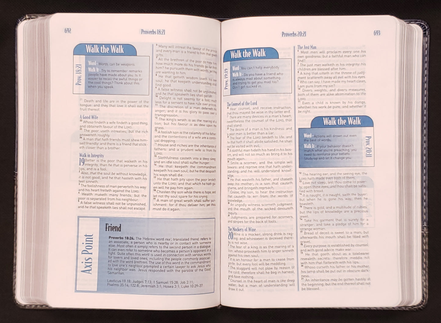 Thomas Nelson KJV, Axis: A Study Bible for Teens, Blue/Gray Leathersoft